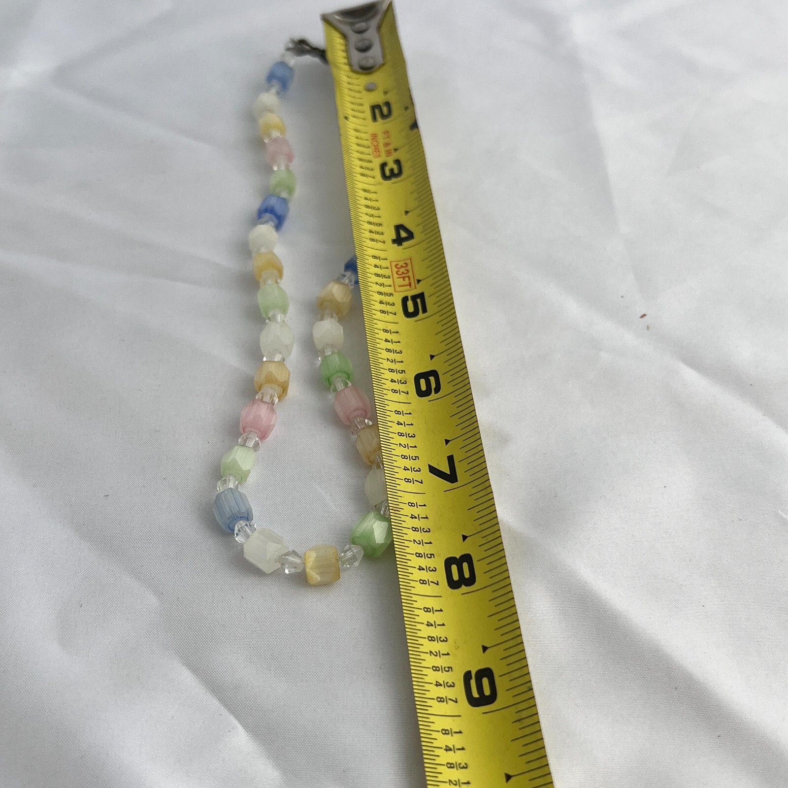 Multicolor Pastel Faux-Stone Necklace Kids, adults, summer