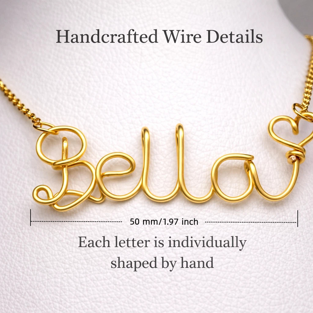 Personalized Name Necklace Gold Plated Stainless Steel Custom Jewelry
