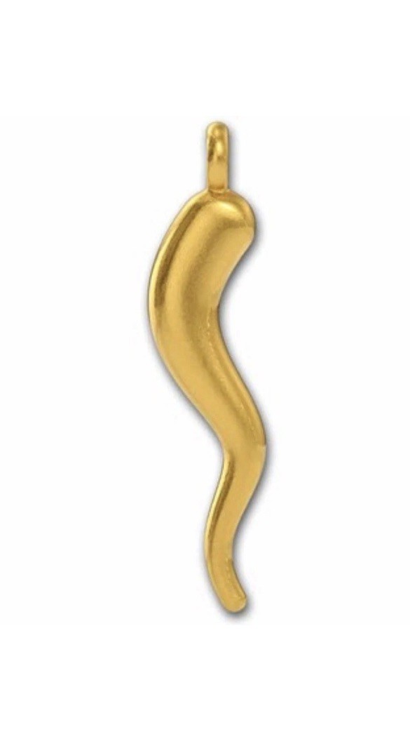 Kuvera 24k Italian Horn Pendent