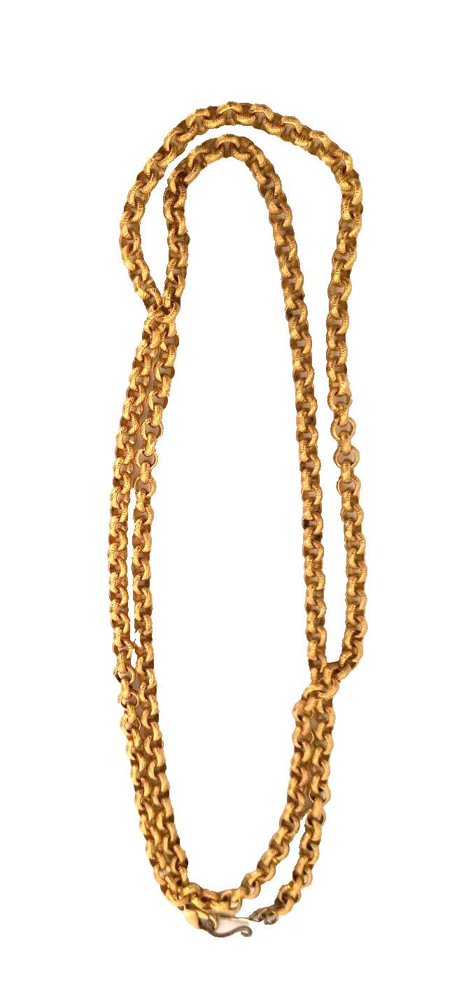 Women’s Necklace Goldtone Chain Links with Hook Style Closure Appx. 38 Inches