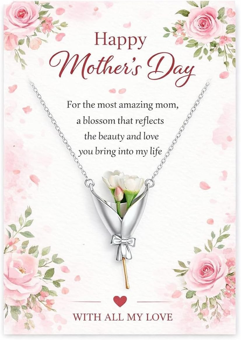Bouquet Necklace Flower Holder Necklace Pendant Floral Vase DIY Necklace Gift