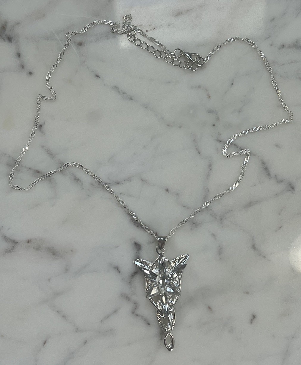 Lord of The Rings Arwen’s Necklace Evenstar Pendant Stainless Steel Chain
