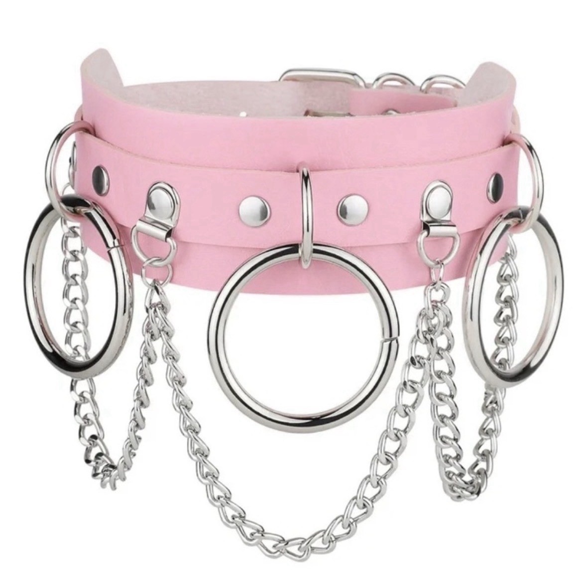 Harajuku Chocker Lock Key Rivets Black Goth Punk Choker