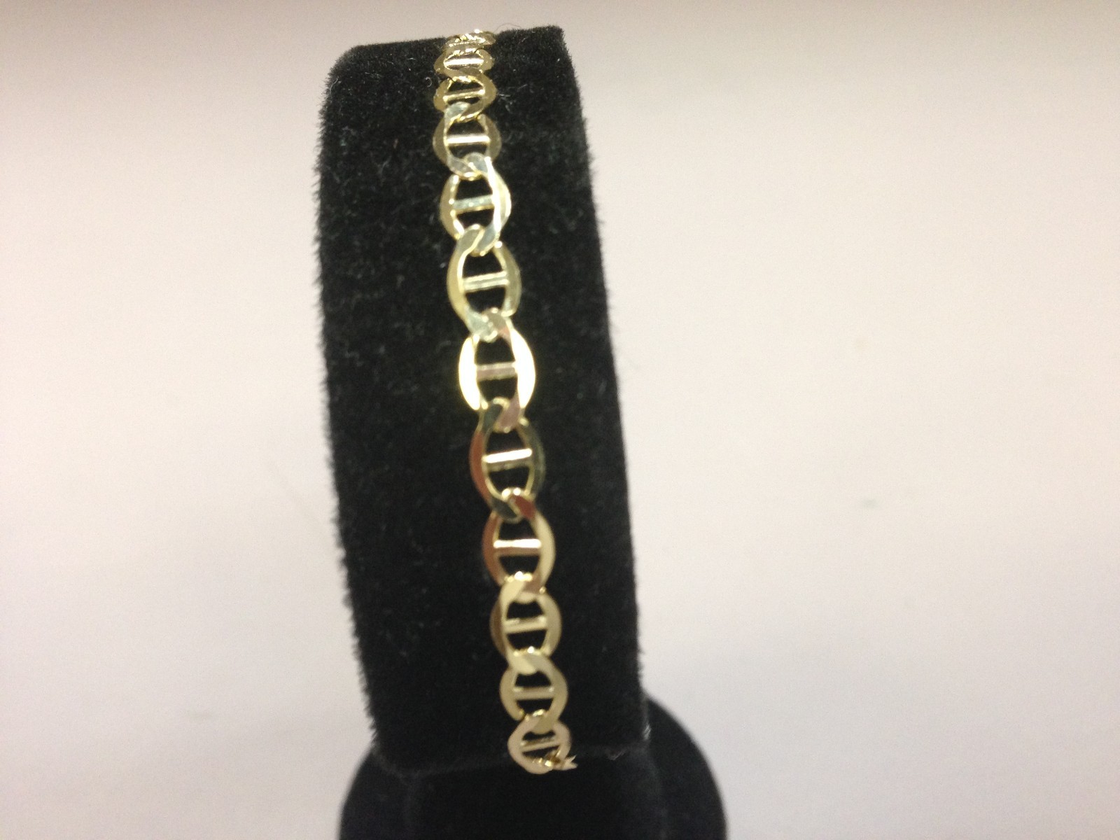 10k Yellow Gold 9″ Solid Anchor Mariner Link Anklet Chain Bracelet 3.2 mm 2Gram
