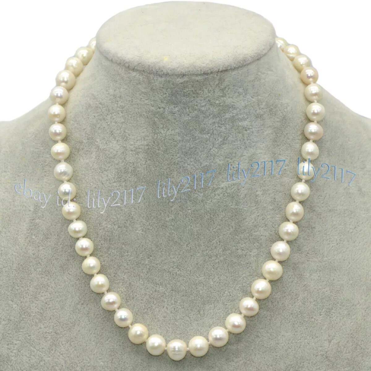 Real Natural White Freshwater Pearl Keshi Baroque Pearl Drop Pendant Necklace