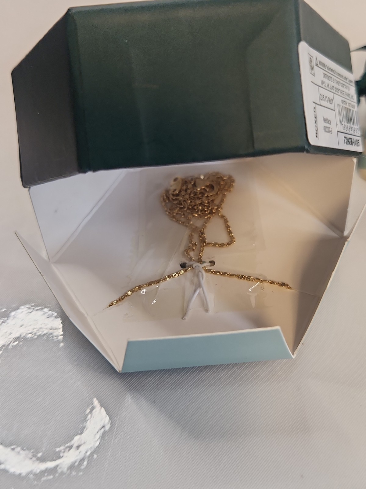 A New Day 14k Gold Dipped Initial S Heart Locket Necklace Floral Engraved Boxed