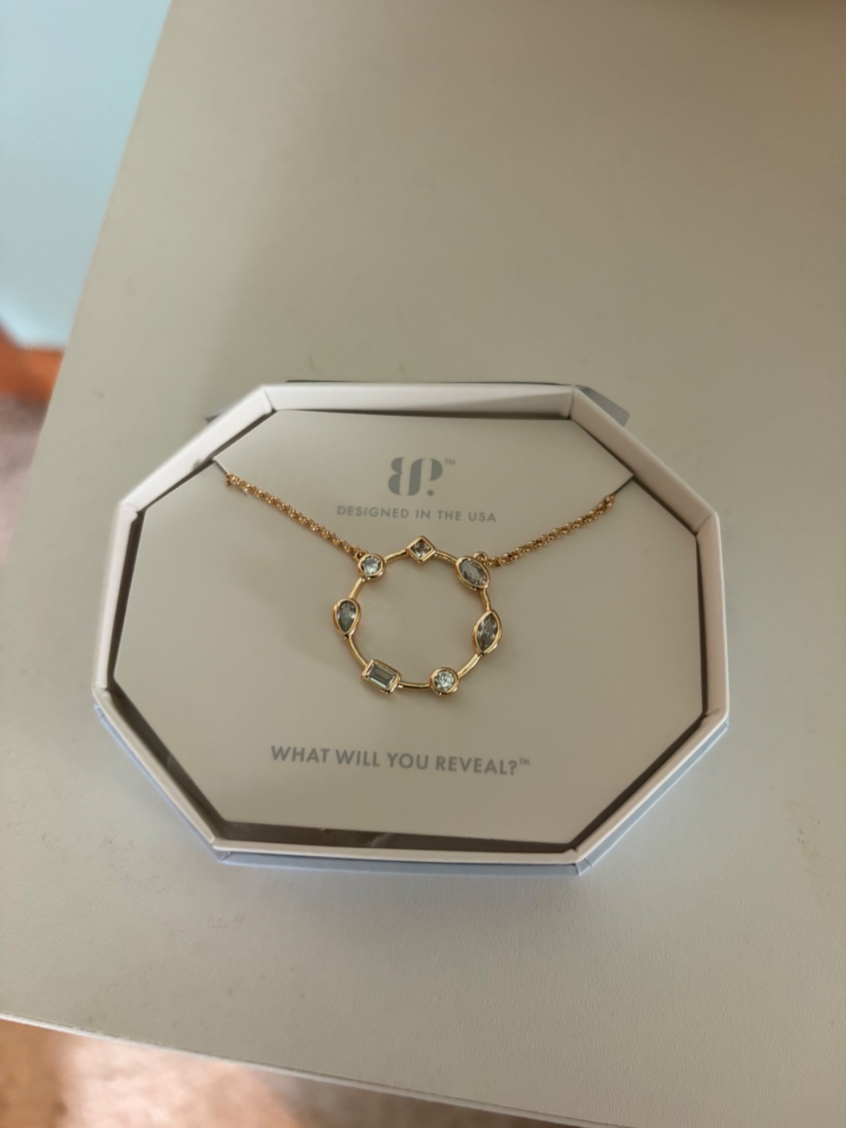 BP The Aria Loop necklace CZ on Gold plating NK82201