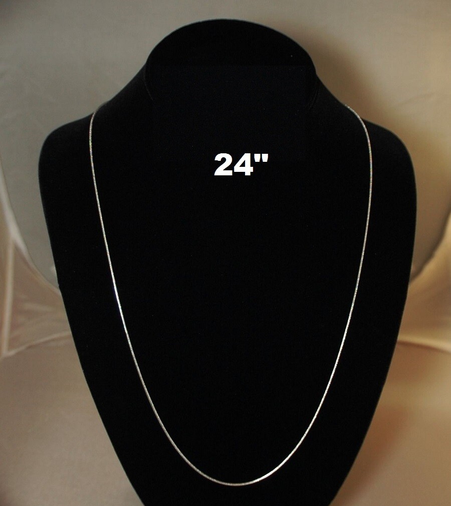 USA Seller- 925 Sterling Silver 1mm Snake Chain 18″ 20″ 22″ 24″ Necklace Jewelry