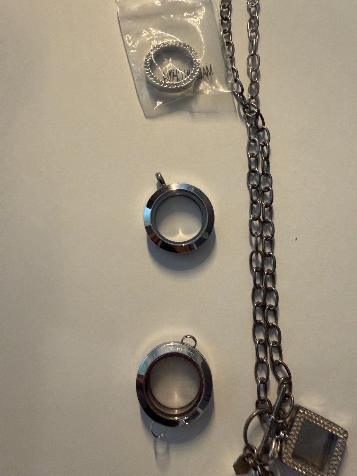 Origami owl LOT Of Necklaces, Charms, Bracelet , Holders Silver