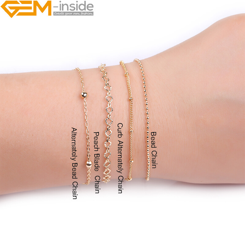 Women Cable Chains Brass Necklace Jewelry Making 39.3″ 14K Gold Filled Chain
