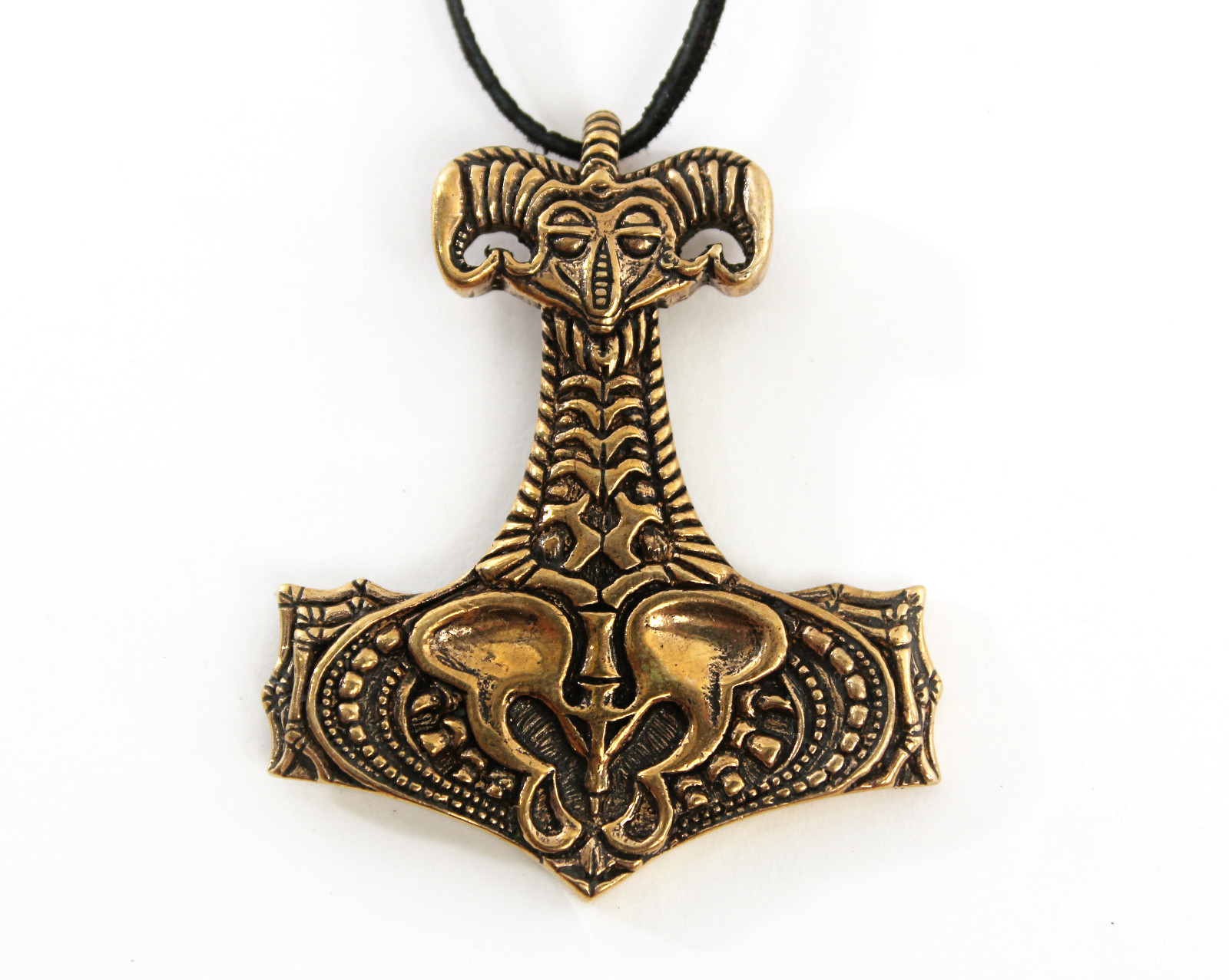 Bronze Viking Bone Hammer Pendant — Norse/Thor/Gothic/Medieval/Jewelry/Skyrim