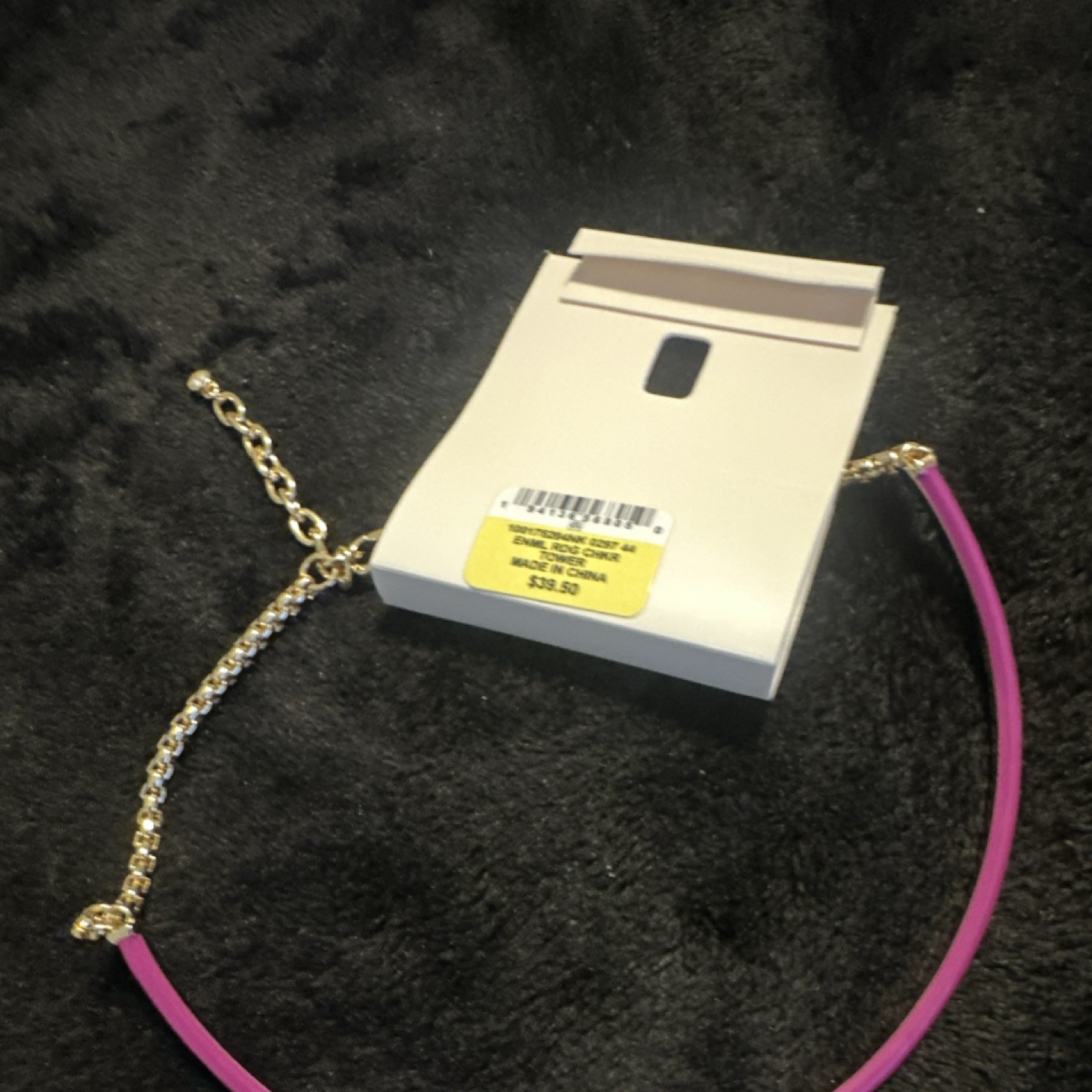 ON 34TH Pink Gold Collar Necklace Fashion Chain No Stone Undated Era