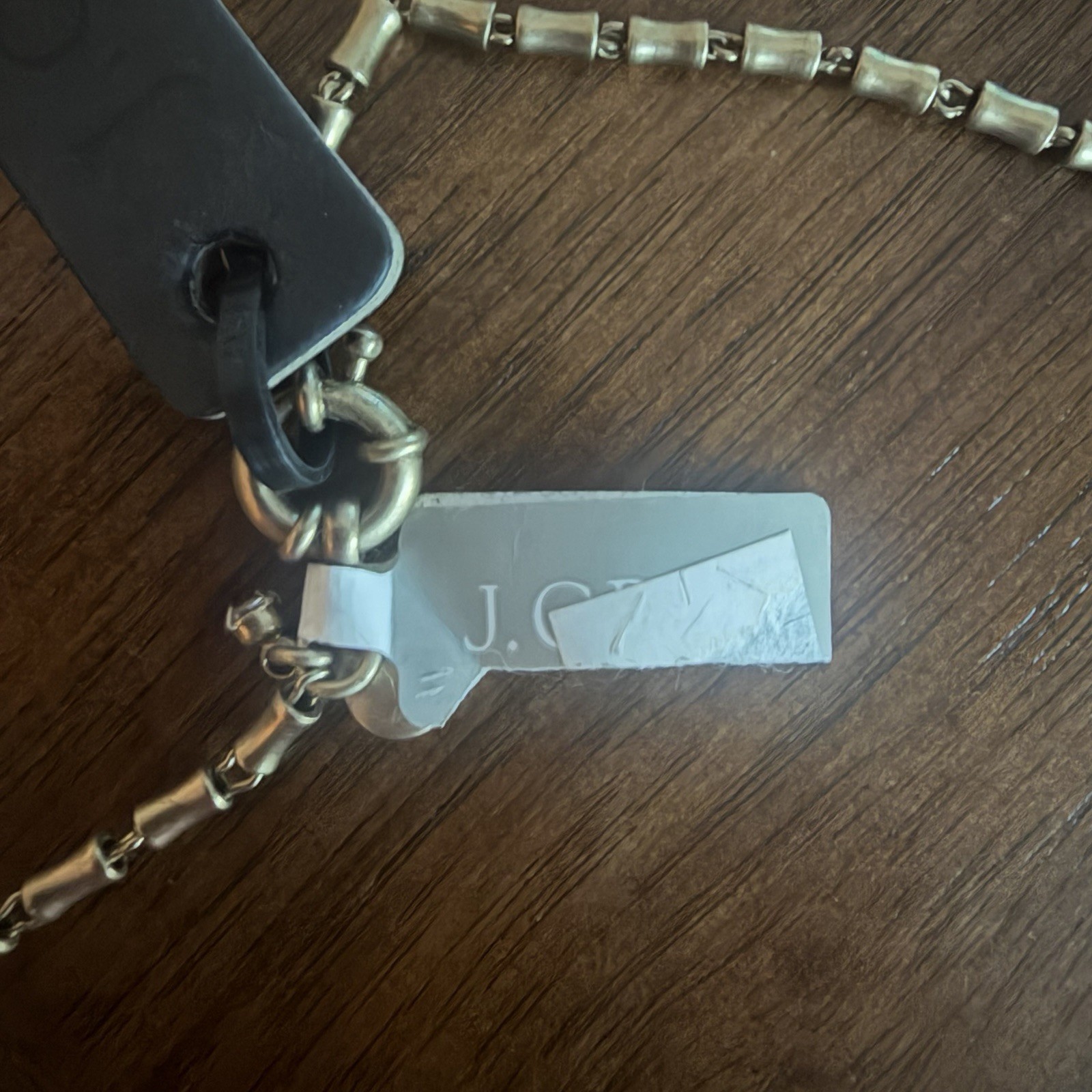 J.Crew Coral Beaded Station Necklace Gold Tone Long Chain One Size