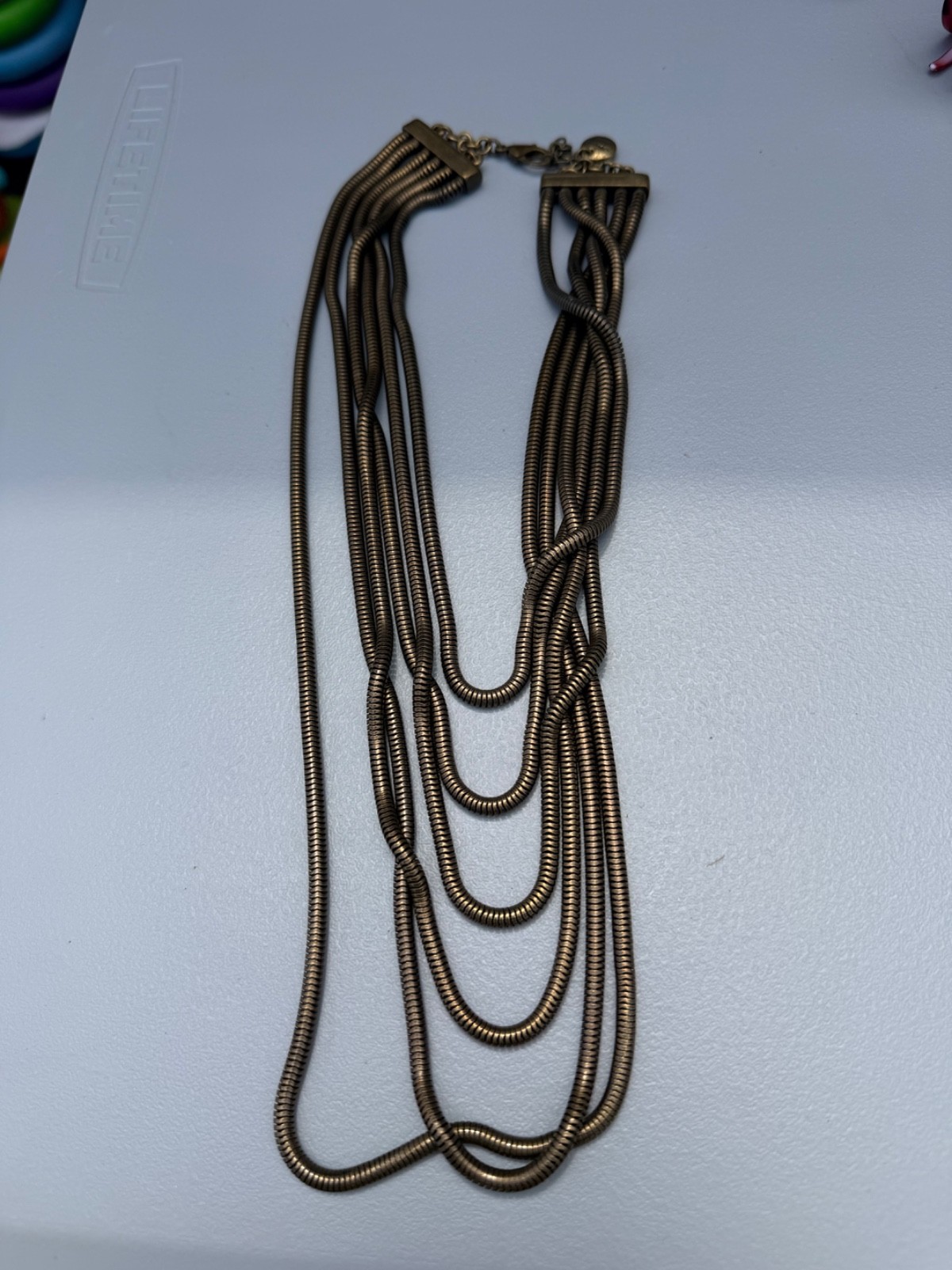 Avante Garde Brand Multistrand Gunmetal/Bronze toned Necklace