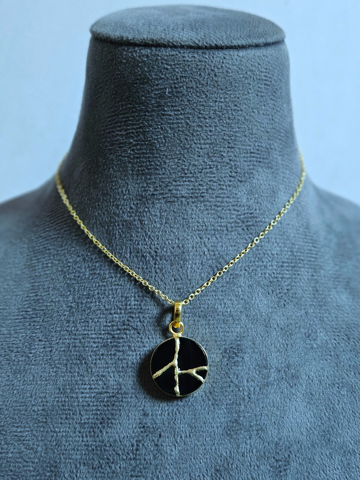 KINTSUGI NECKLACE INITIAL Japanese Art Handmade Jewelry Unique Necklace