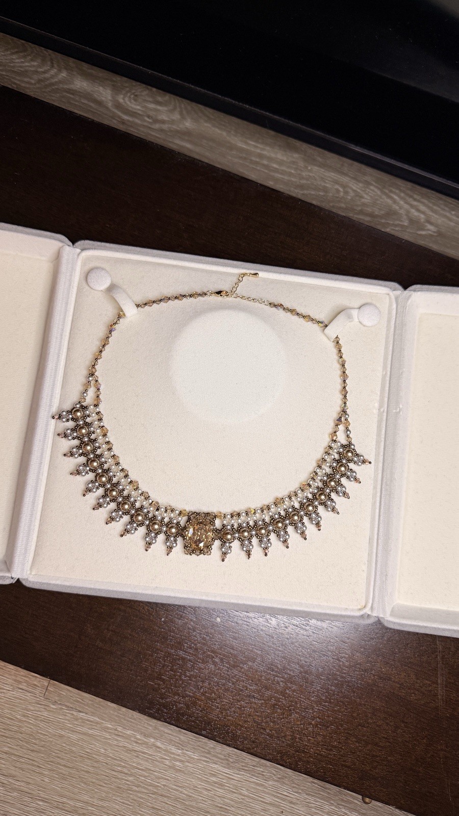 ✨ More Dazzling than Picture ✨ Handmade Necklace with Dangling Bead Fringe