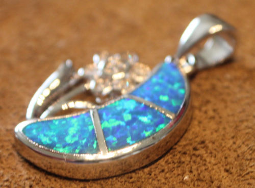 lab fire opal Cz necklace pendant gems silver plate jewelry modern Flower Vase