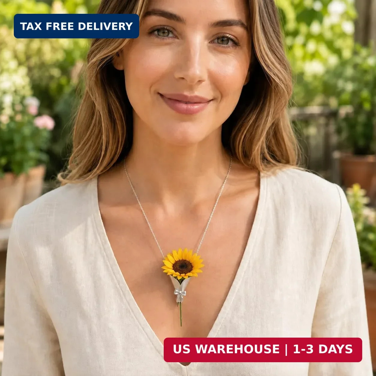 Flower Holder Necklace for Women DIY Flower Bouquet Necklace Mini Vase Pendant W