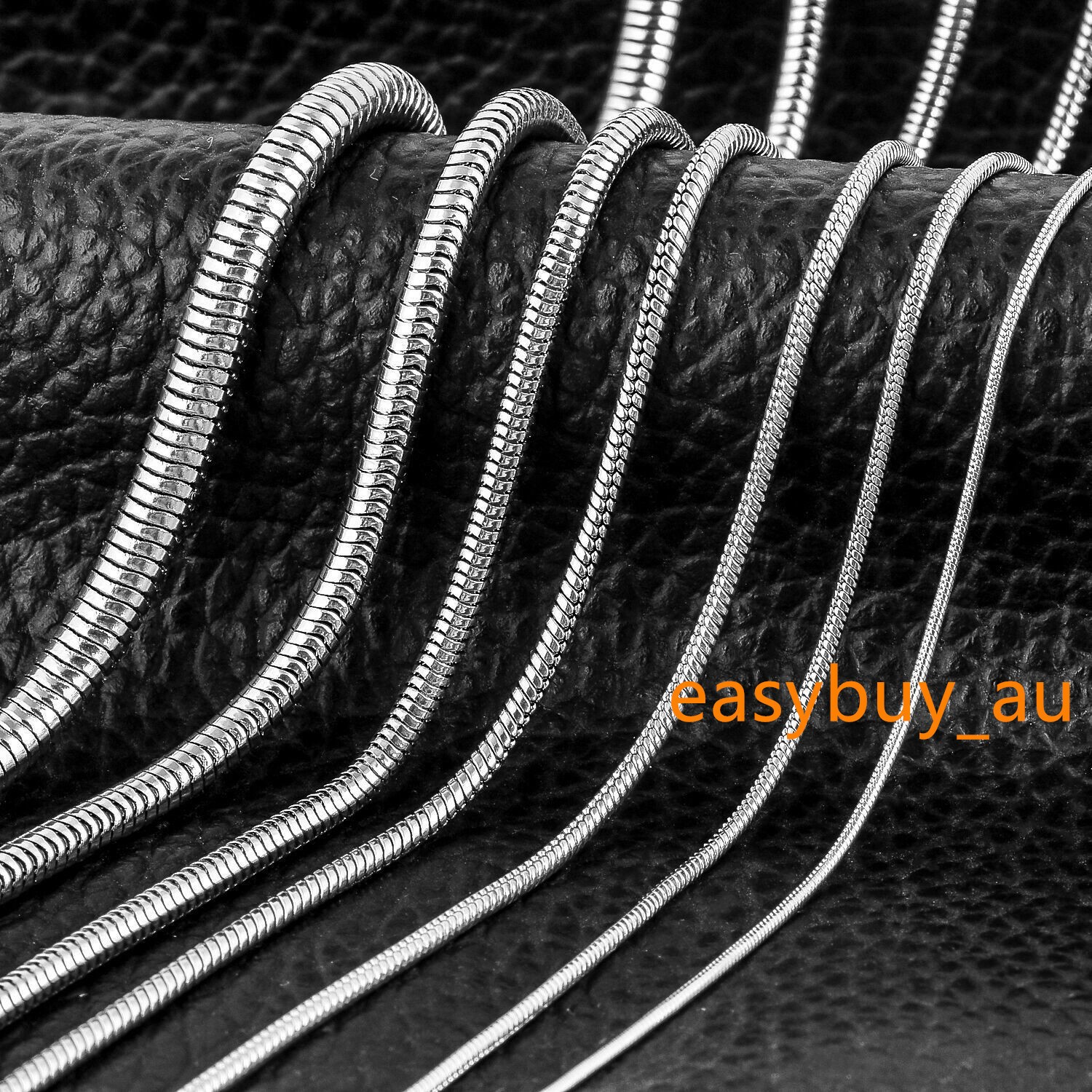 USA Stock 1.6mm Stainless Steel Men Women Round Snake Chain Necklace 24”