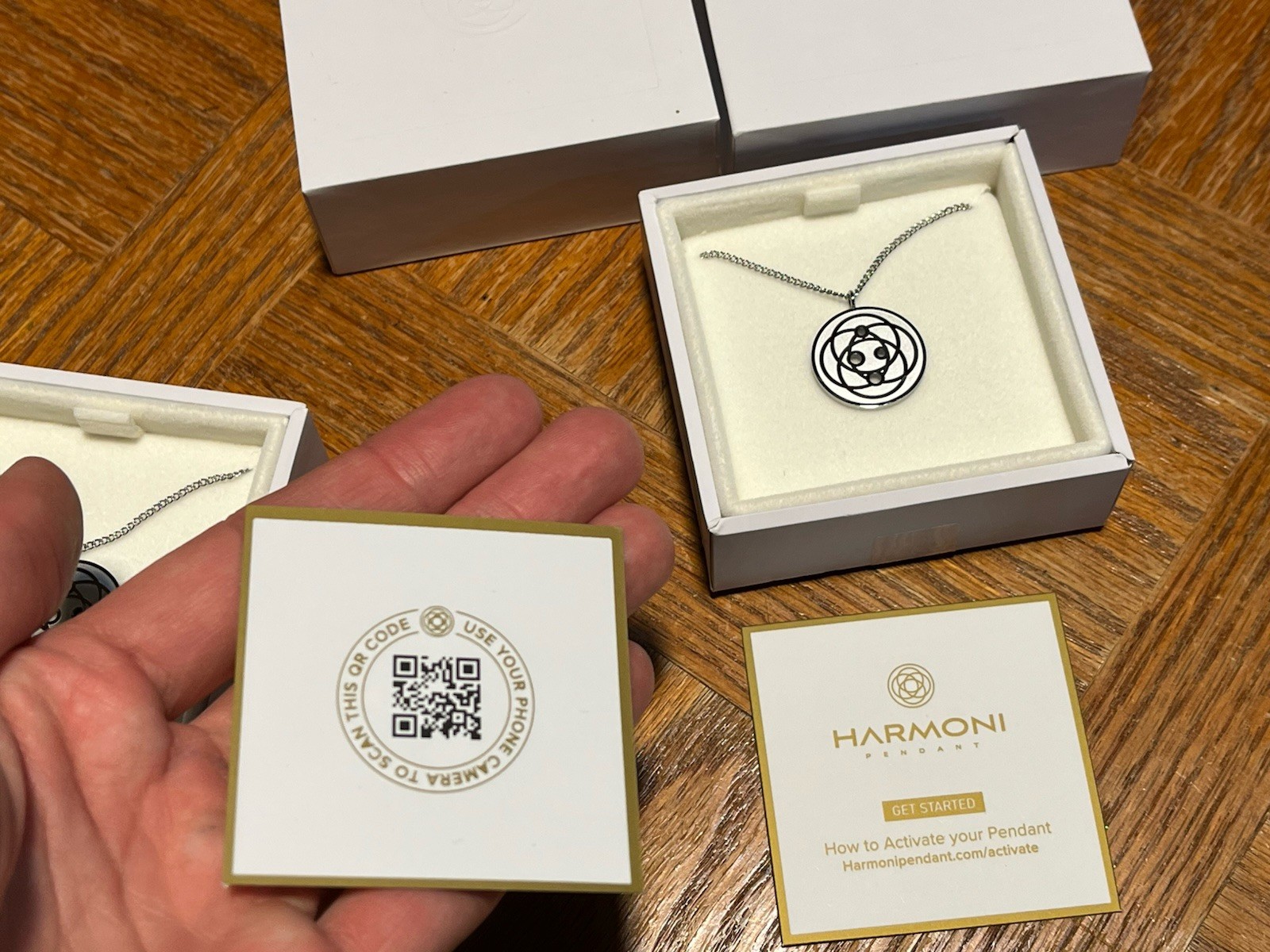 Harmoni EMF Pendant Protection Necklace Stainless Steel Small 20mm Set of 2 !