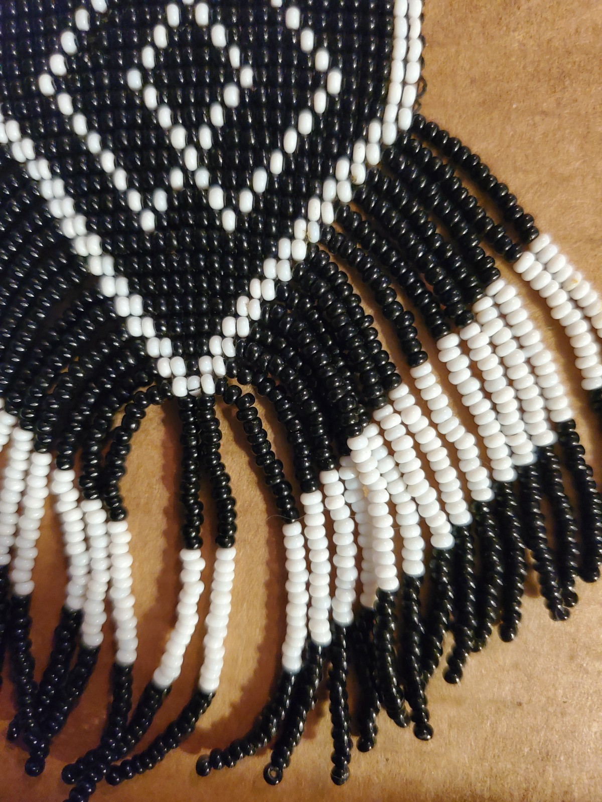Beaded Fringe Tie Necklace