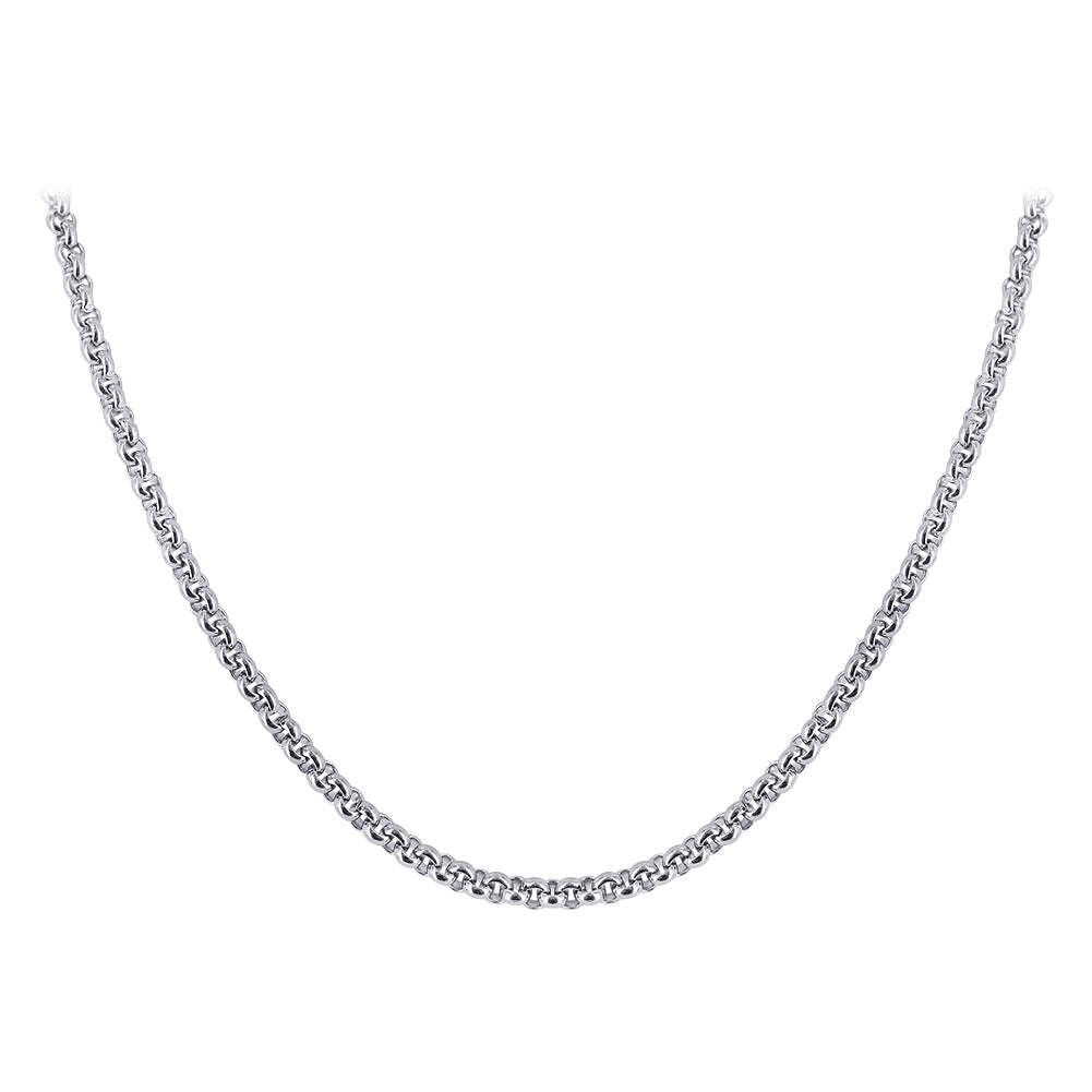 Stainless Steel 2.2mm Wide Rolo Chain Necklace Durable Women’s Silver Chain Jewe