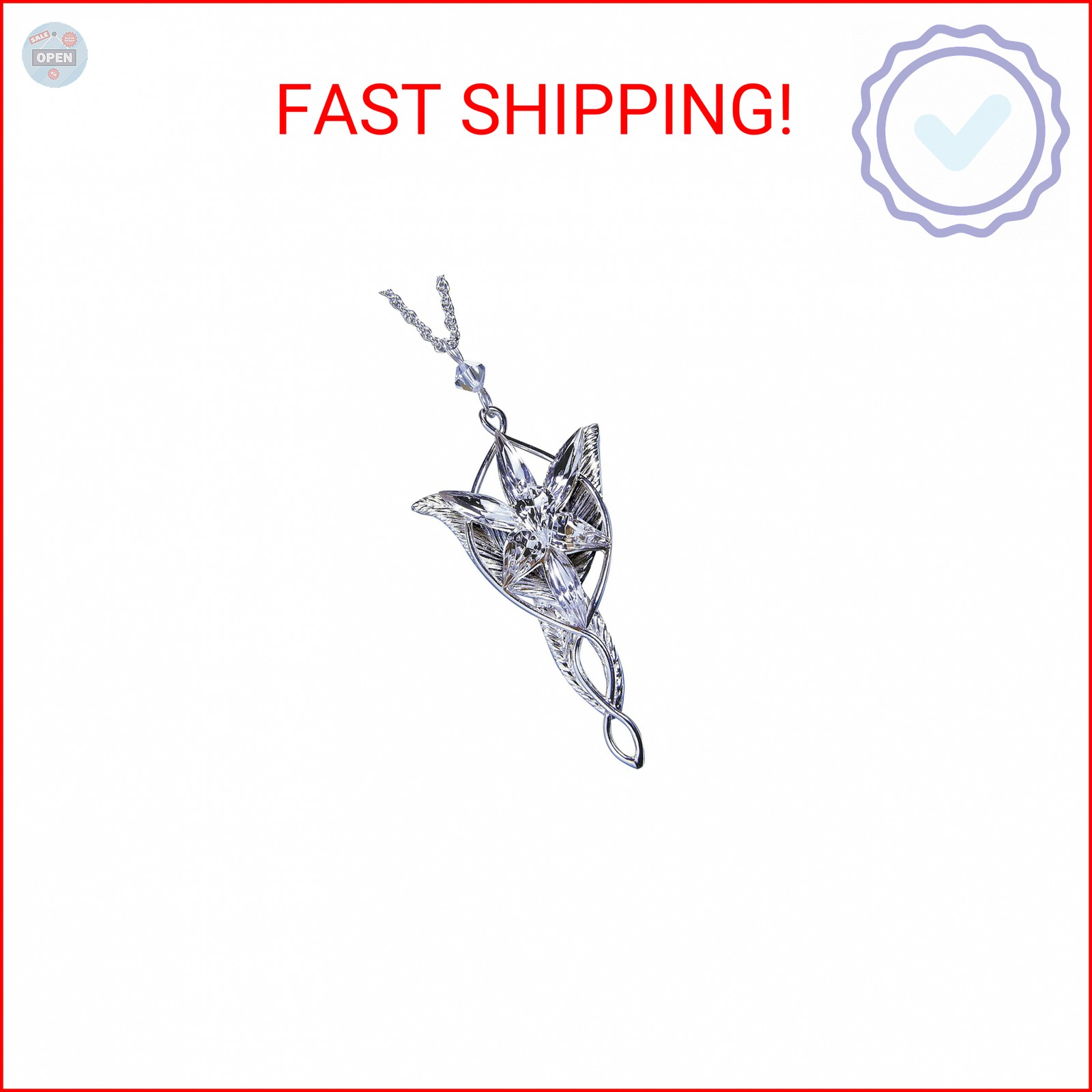 The Noble Collection The Arwen Evenstar Pendant Silver Plated