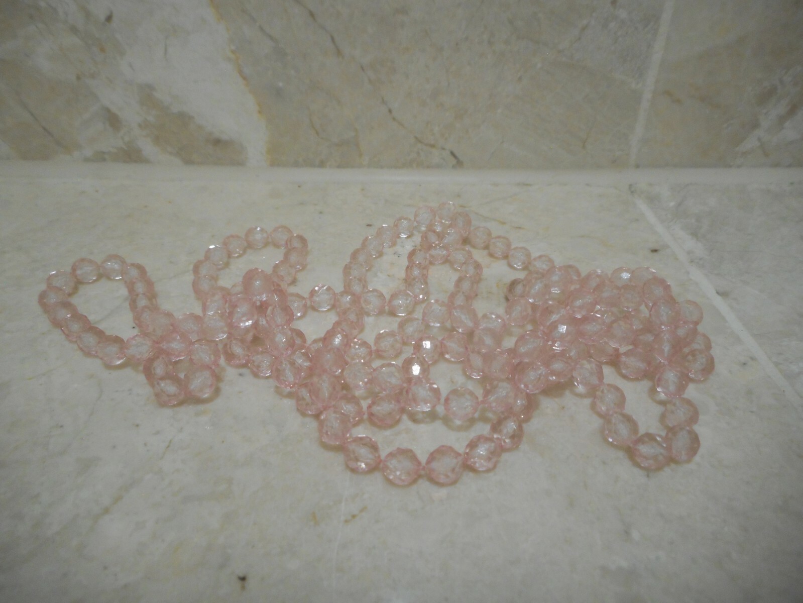 Liberty Of London Pink Glass Beaded Necklace 160cm x 0.75cm New
