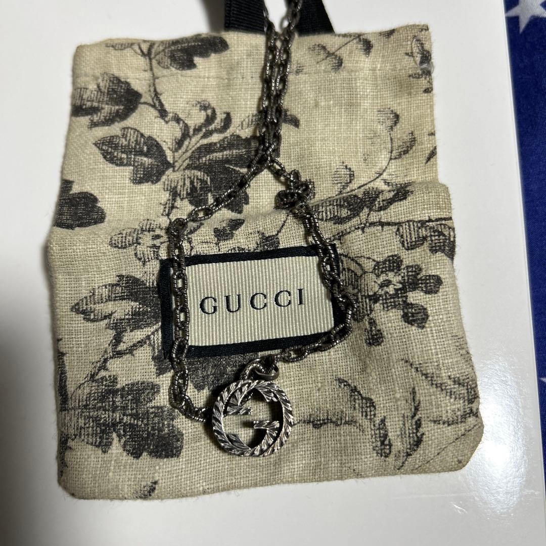 Current Excellent GUCCI Interlocking G Large Necklace Approx. 45