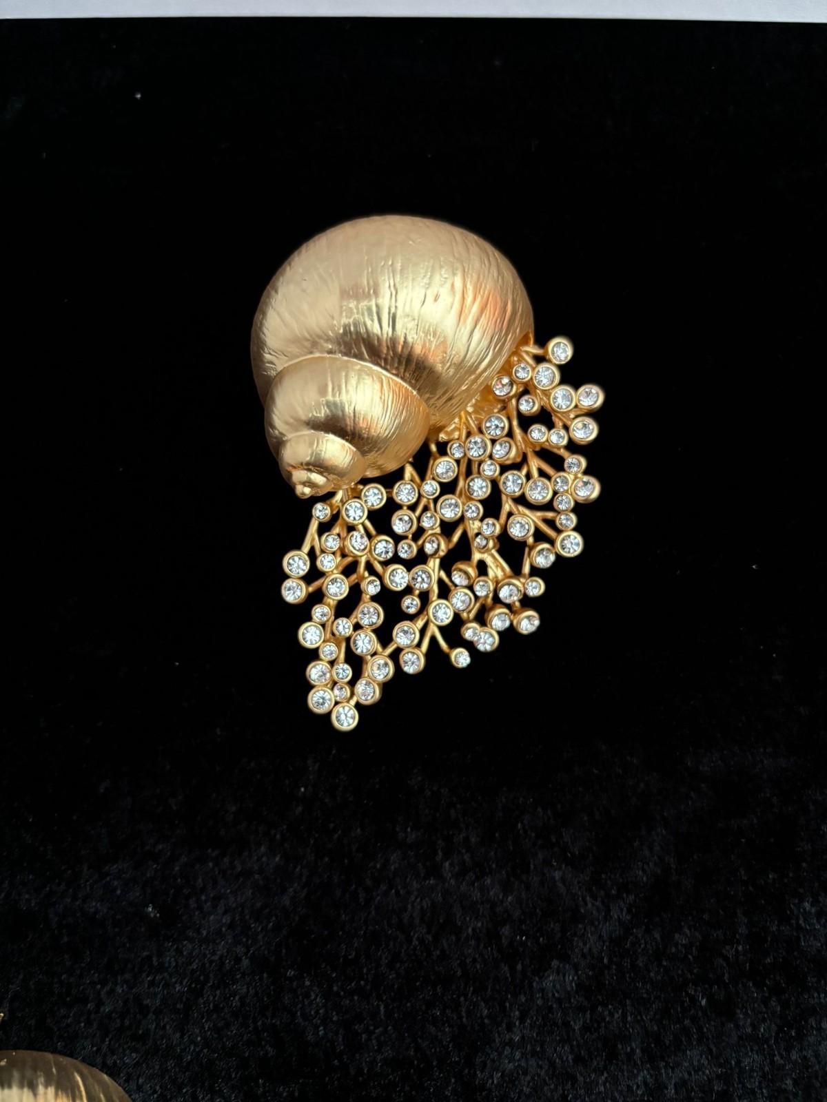 🎁NEW Schiaparelli Women Conch Rhinestone 18K Gold Necklace Lover Gift