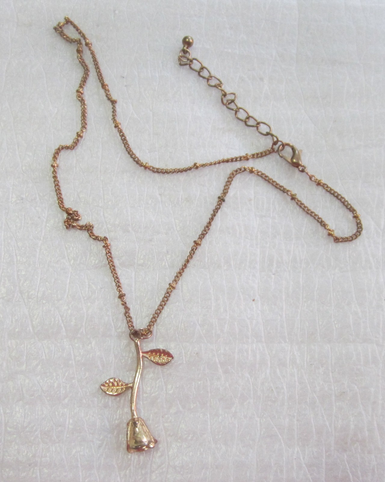 Long Stem Gold Tone Rose Pendant #jewelry #fashion #rose #necklace
