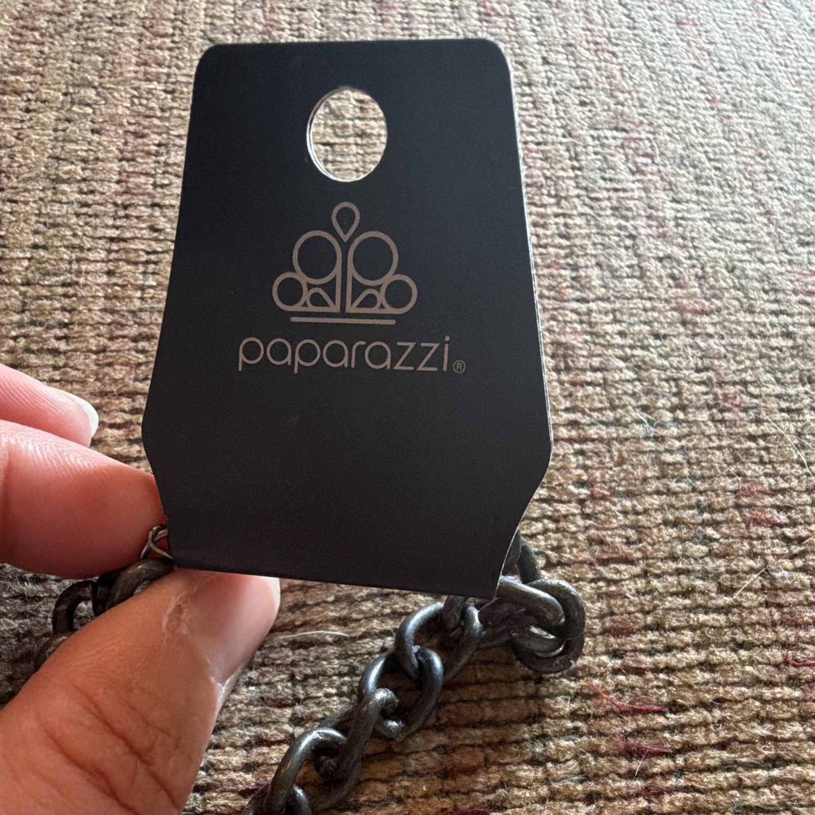 Paparazzi Gray Metal Curb Chain Necklace, Chain Style, No Stone, Undated