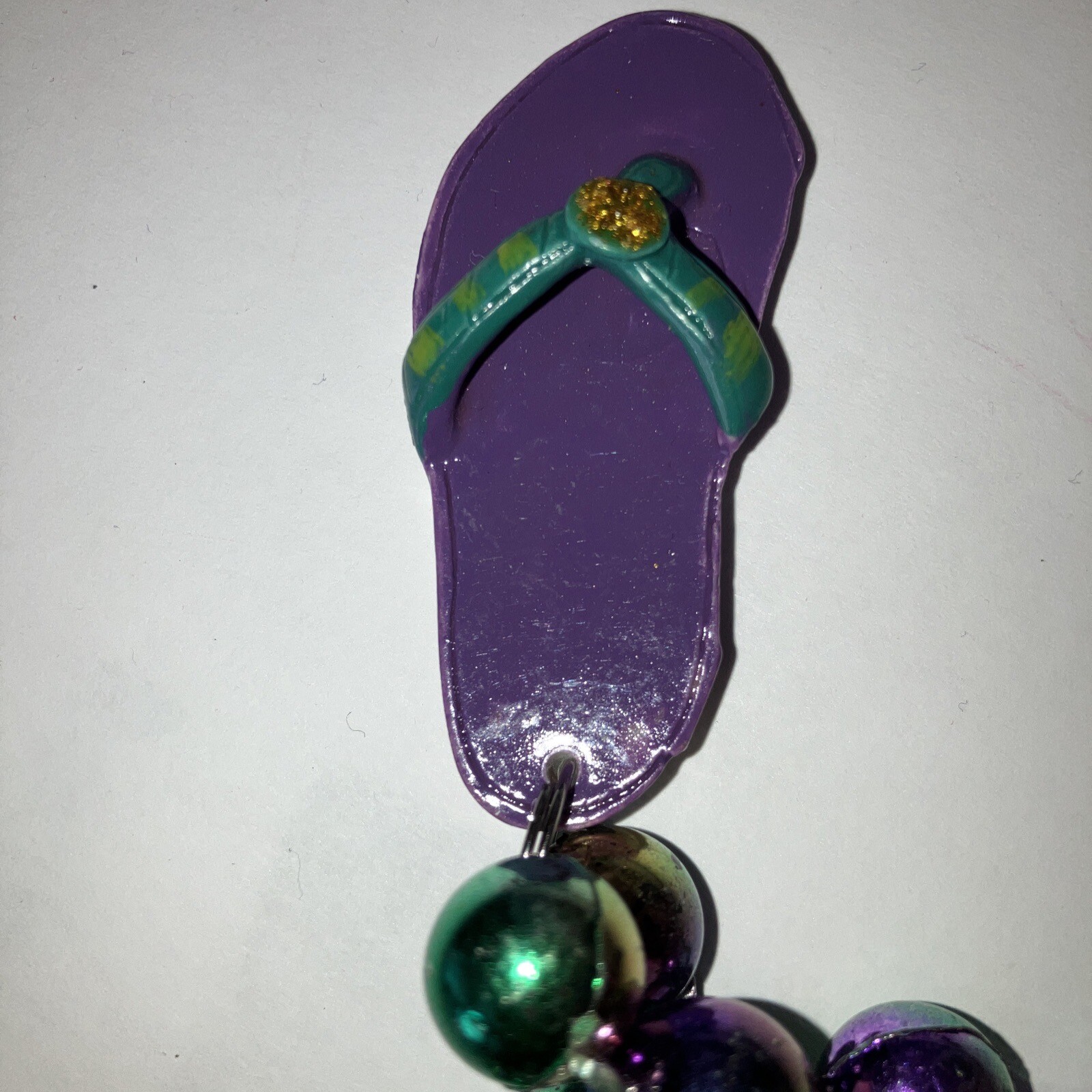 Adult/Teen Unisex Colorful, 5 Flip flops Beaded Necklace