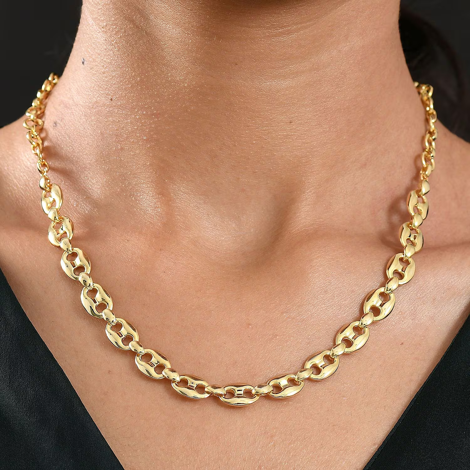 Mariner Link Necklace in 18K Yellow Gold Plated Bronze 18-20 Inches Christmas