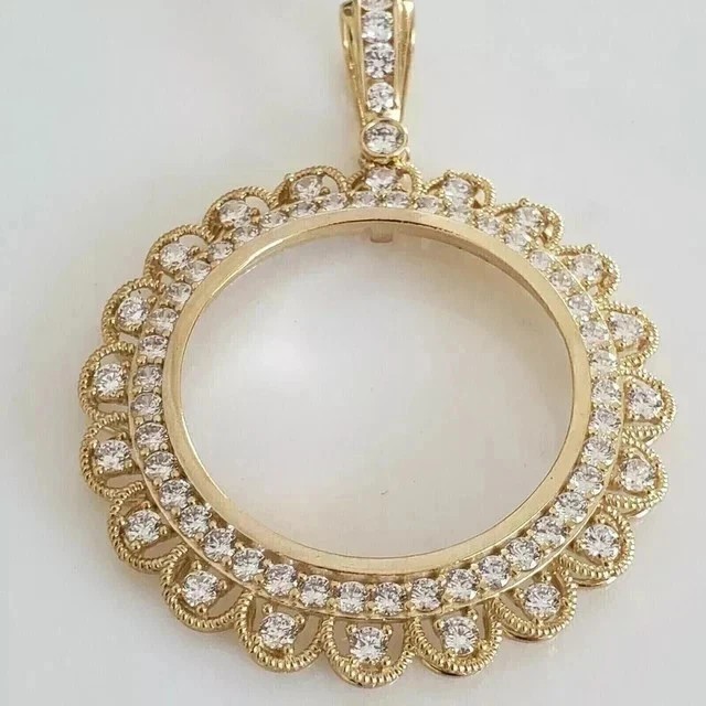 2.30Ct Round Cut Simulated Diamond Women’s Beauty Pendant 14K Yellow Gold Plated