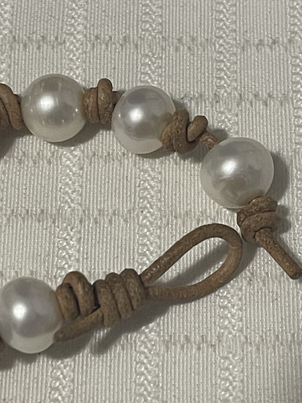 Gorgeous Baroque Real Pearls On Leather Cord Necklace