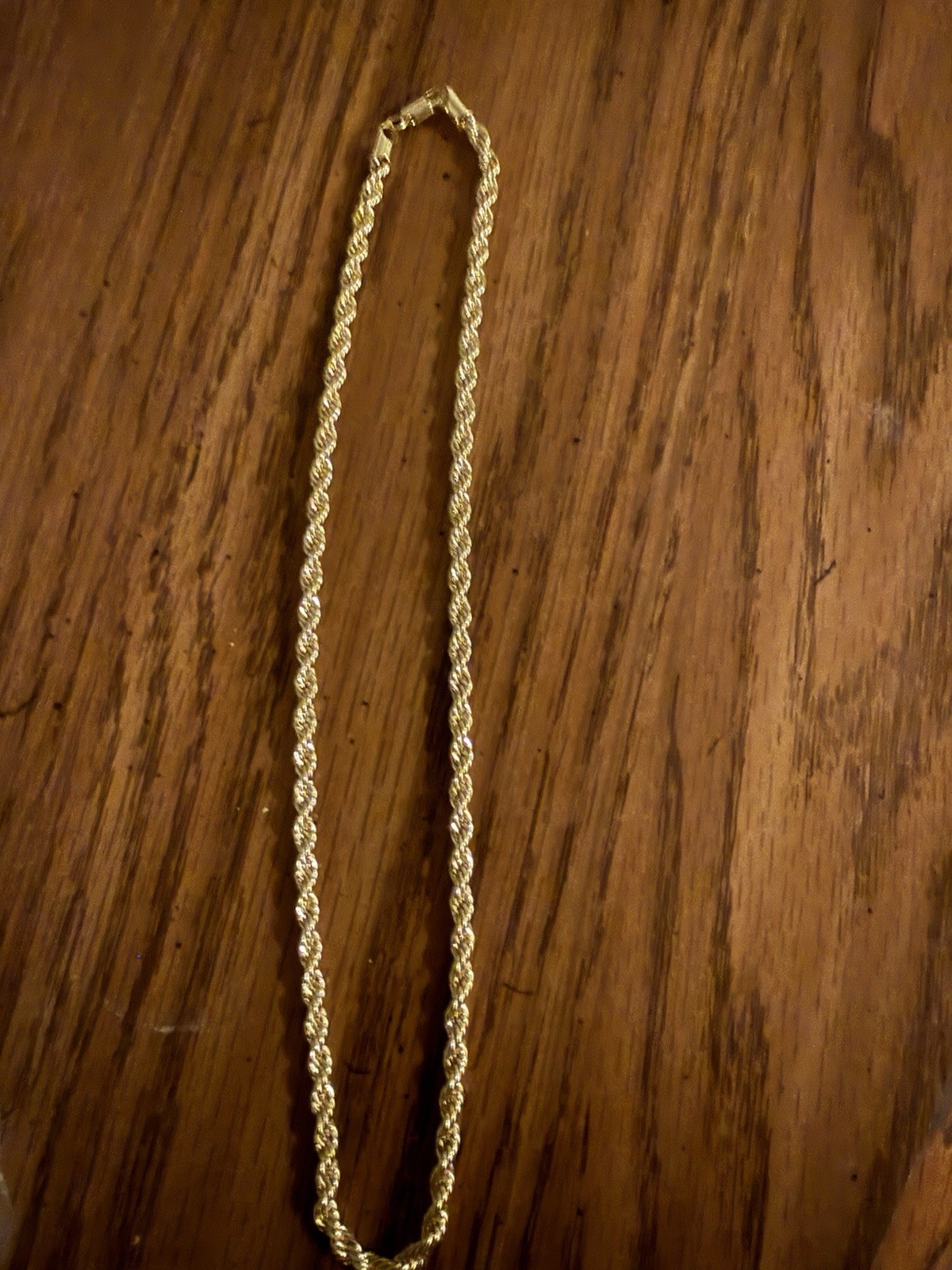 Gold Tone Rope Chain Necklace Chain Style Metal No Stone No Secondary Stone