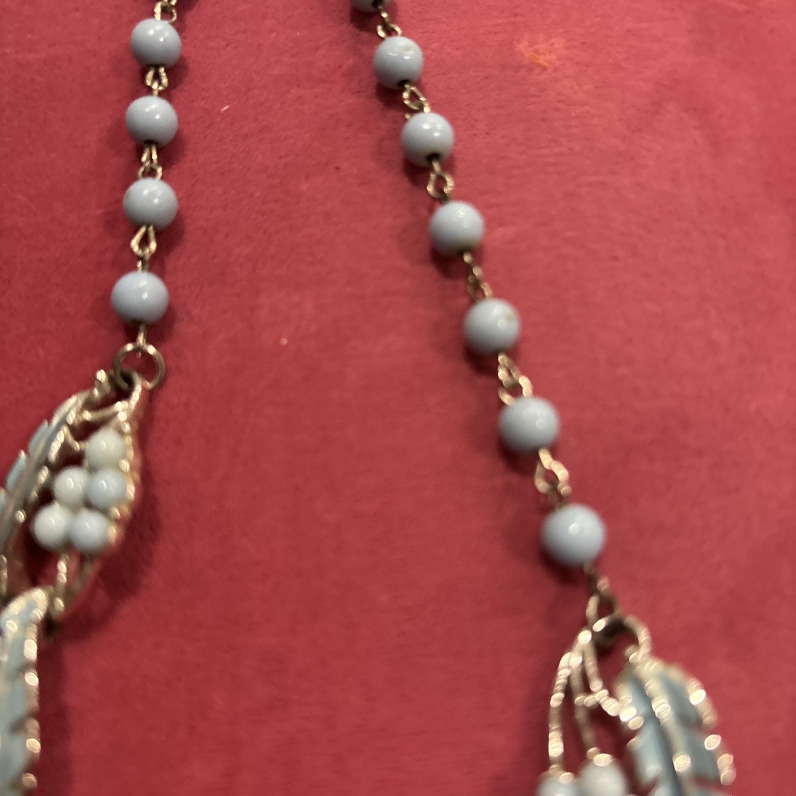 fashion jewelry necklace Light Blue Color V Pretty 18 Inches Long