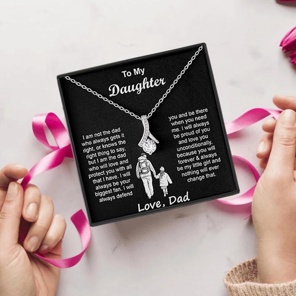 LIU JUN To My Daughter Necklace – Birthday, Christmas, New father-daughter