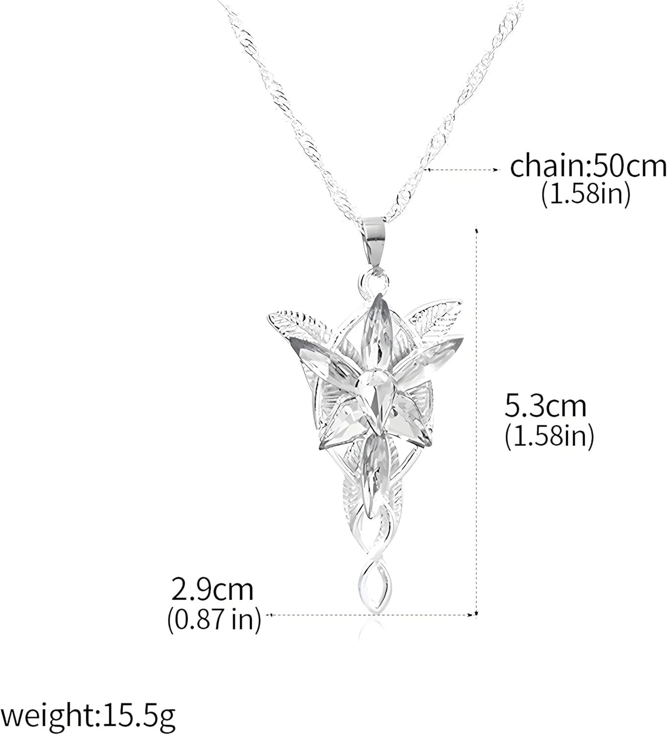 Arwen Evenstar Necklace LOTR Lord Power Pendant Jewelry Gifts for Men Women Her