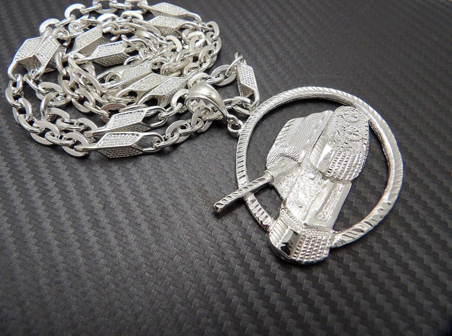 New No Limit Record Tank Pendant 6mm/30″ Link Chain Hip Hop Necklace RC4014