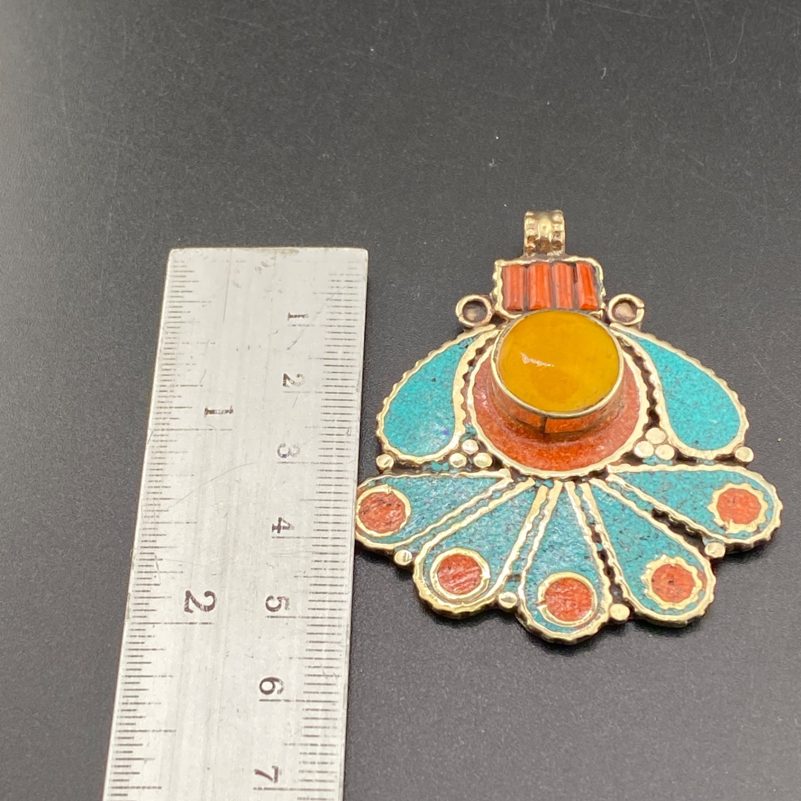 Beautiful flower design Tibetan handmade beautifully crafted pendant