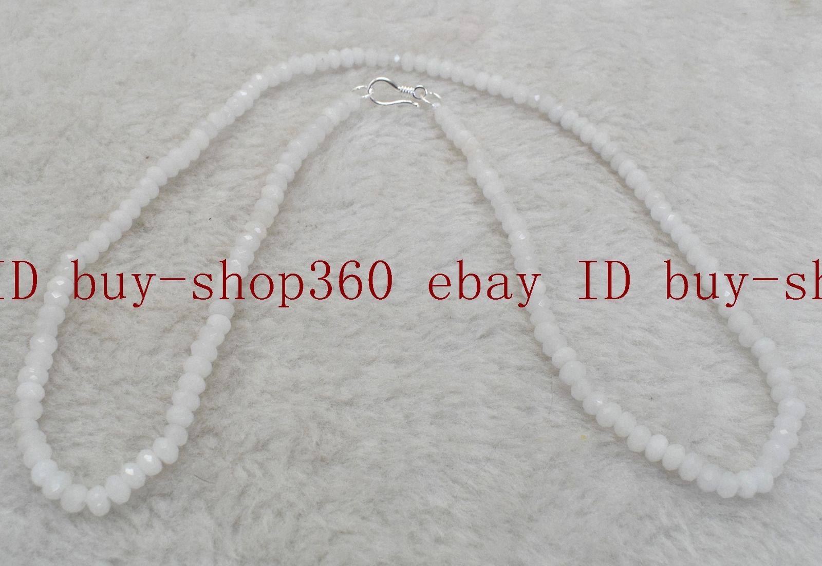 Wholesale Fine 2x4mm Gemstone Faceted Beads Necklace 925 Sterling Silver Clasp