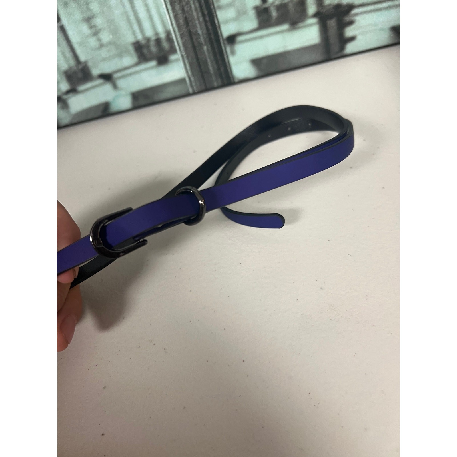 Gothic Thermochromic Faux Leather Choker with Detachable Leash