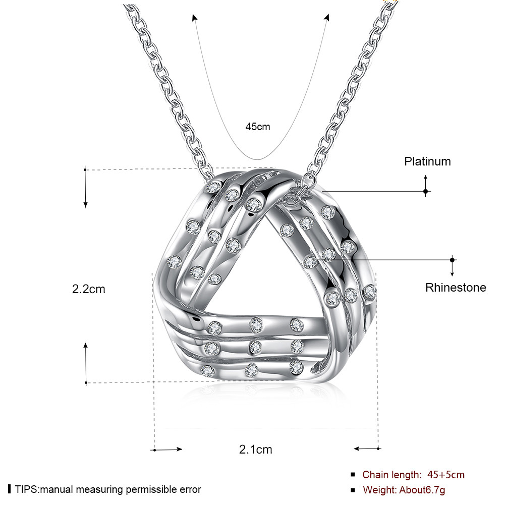 Chic 18k 18ct Yellow/White Gold Filled Triangle CZ Pendant Necklace N-A718