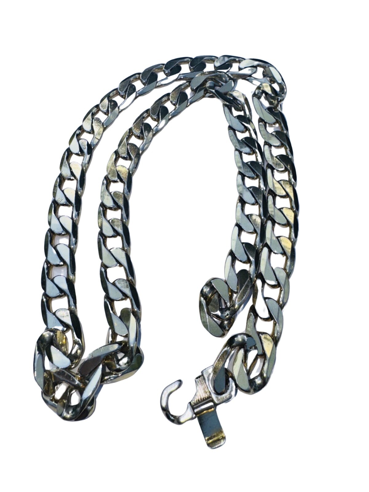Lot Of Two (2) Stainless Steel Gold Tone Chains 29” & 22” Stamped And Weighed