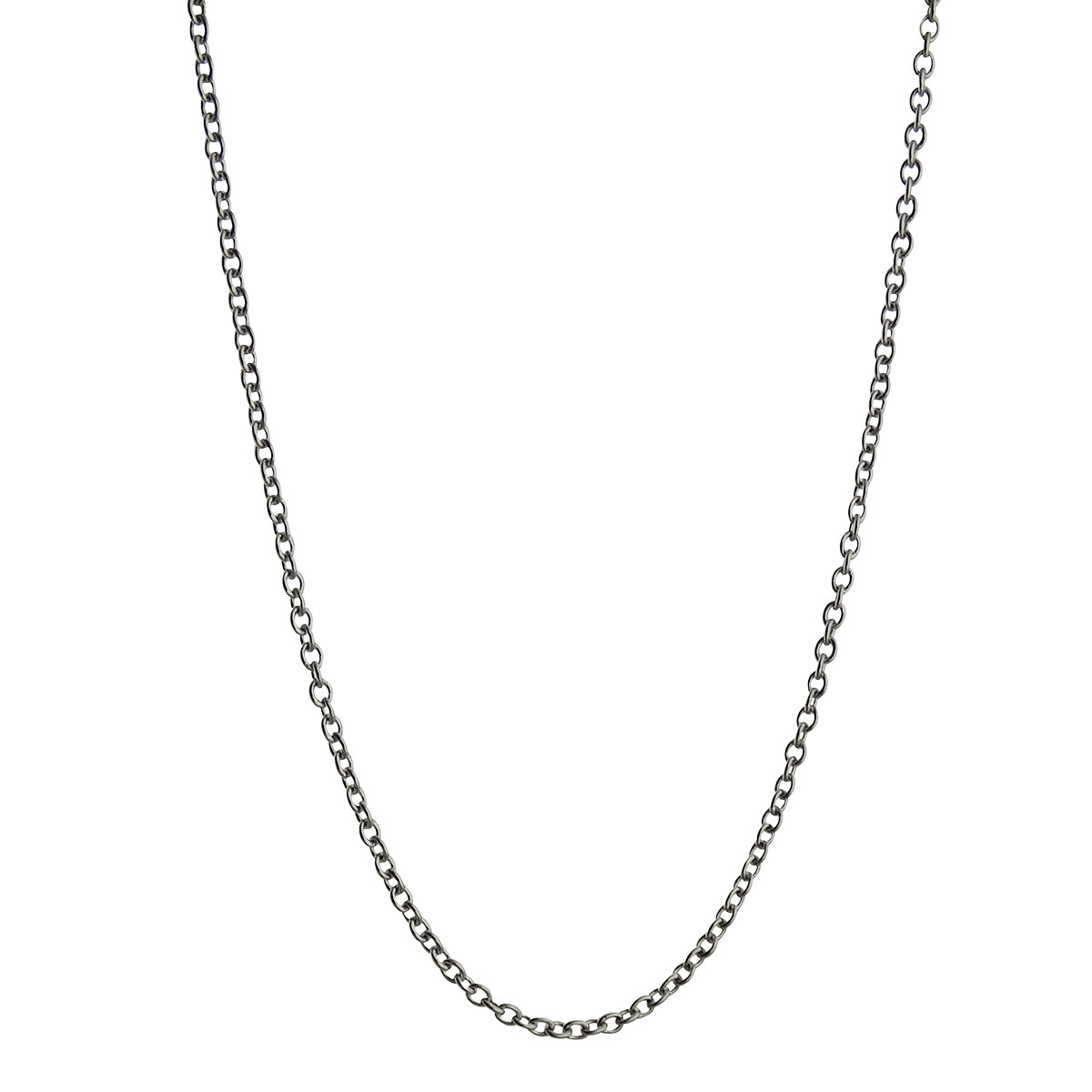 2mm Stainless Steel Rolo Cable Chain Necklace 16″ 18″ 20″ 22″ 24″ Lobster Clasp