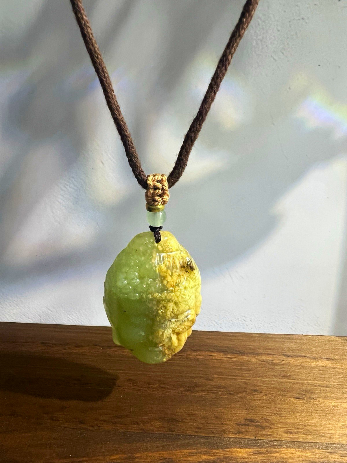 Natural sleeve jade hand-woven necklace