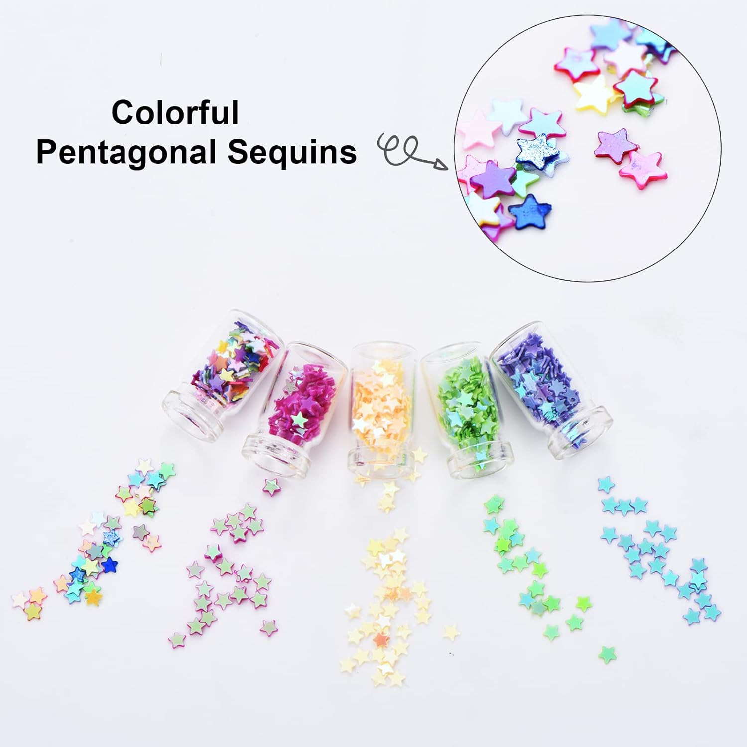 16pc Mini Wish Bottle Necklaces, Star Glitter Vials, Fairy Party Favors