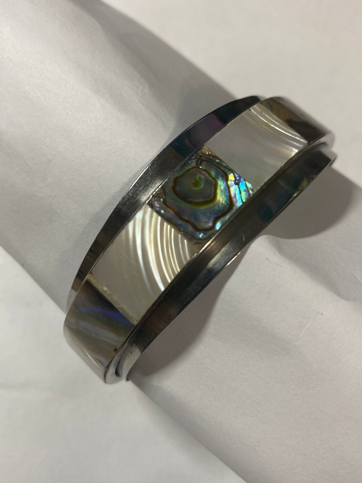 Abalone Mother of Pearl Shell Bangle Bracelets